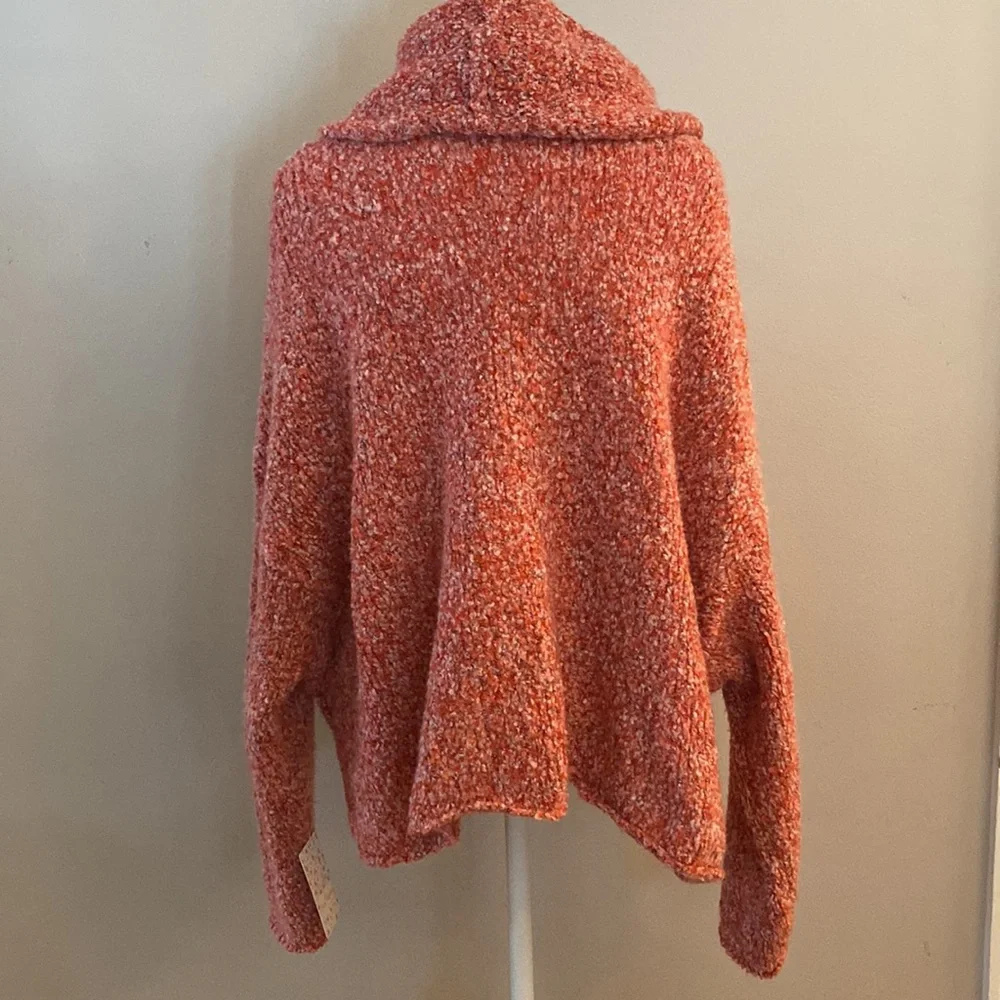 Free People BFF Sweater with Cowl Neck - Scarlet Flame - Picture 4 of 12